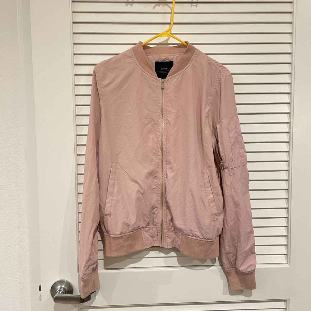 Zara Light Bomber Jacket in Pink